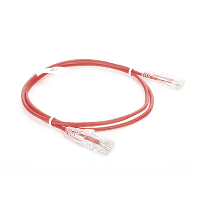 [189709] Cable de Parcheo Slim UTP Cat6 - 1 metro, Rojo, Diámetro Reducido (28 AWG)