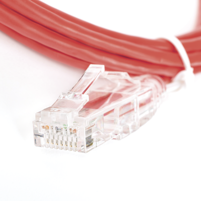 [189719] Cable de Parcheo Slim UTP Cat6 - 2 m Rojo Diámetro Reducido (28 AWG)