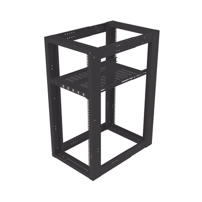 [211071] Charola ventilada para soportar equipos en Rack, Profundidad Ajustable de 495 a 965 mm, 1U, Color Negro