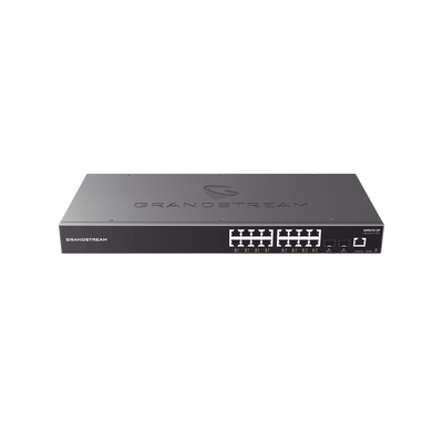 [213480] Switch Gigabit PoE+ Administrable / 16 puertos 10/100/1000 Mbps + 4 Puertos SFP Uplink / Hasta 240W / Compatible con GWN Cloud.