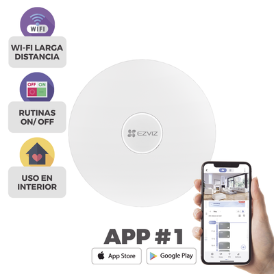 [202830] Hub Wi-Fi Para Sensores de Alarma / Soporta Hasta 32 Dispositivos / Configuración Mediante App EZVIZ / Protocolo Zigbee Para Vincular Accesorios / Alertas de Eventos Al  Instante 