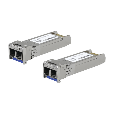 [209478] Ubiquiti UACC-OM-SM-10G-D-2- UFiber Módulo SFP+ 10G/ Transceptor MiniGibic MonoModo 10 Gbps/ Conectores LC/ paquete de 2 piezas