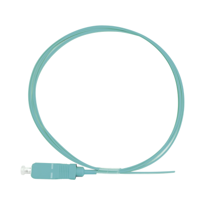 [201142] Pigtail de Fibra Óptica Simplex SC, PVC, OM3 50/125, Aqua, 1 metro