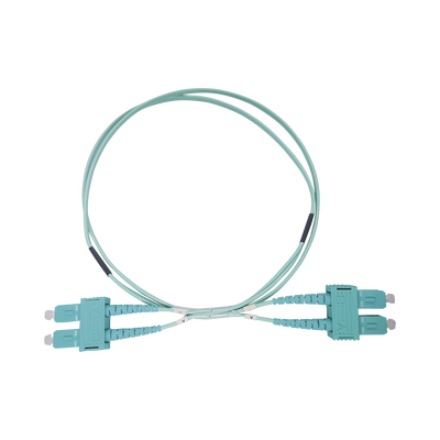[207490] Jumper de Fibra Óptica Multimodo OM3 50/125 SC-SC OFNR (Riser), 2.0 mm, Dúplex, Aqua, 3 metros