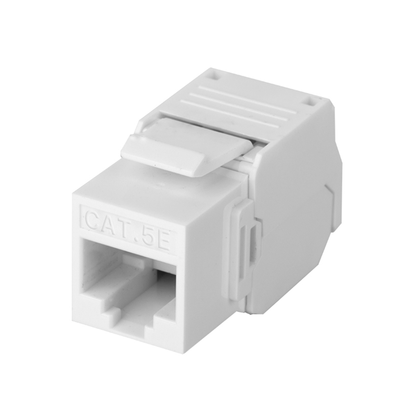 [208436] Módulo Jack Keystone Cat5e (toolless), con terminación en ángulo 180 º Color Blanco, Compatible con Faceplate y Patchpanel Linkedpro