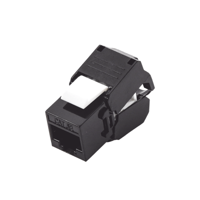 [208447] Módulo Jack Keystone Cat5e (toolless), con terminación en ángulo 180 º Color Negro, Compatible con Faceplate y Patchpanel Linkedpro