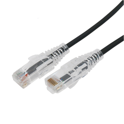 [212859] Cable de Parcheo Slim UTP Cat6A - 0.5 m Negro, Diámetro Reducido (28 AWG)