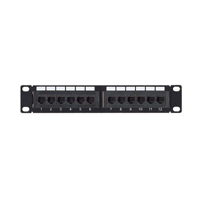 [65977] Panel de parcheo de impacto (110) UTP de 12 puertos Cat6, 10in 