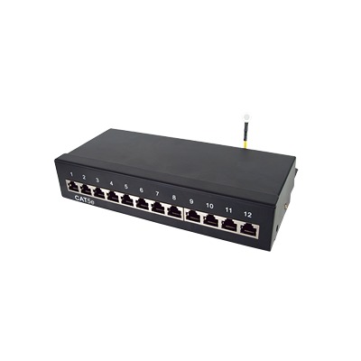 [65982] Panel de parcheo de impacto (110) Blindado (STP) de 12 puertos Cat5e, 10in 
