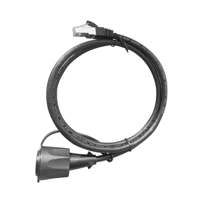 [177073] Cable de Parcheo Industrial Cat6 Blindado (FTP) con protección contra agua (IP67) en un extremo, 1 metro