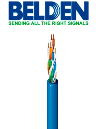 [TVD119014] BELDEN 1583A006U1000 - Cable UTP / 4 Pares / Categoria 5E / 24  AWG / 305 Metros / 100% Cobre / Color azul/