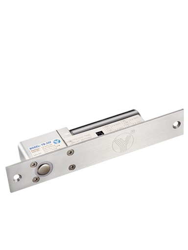 [73008] YLI YB300 - Cerradura Eléctrica de perno para Control de Acceso / Función NO  / Voltaje 12 y 24 VDC / Retardo 3,6 y 9 segundos / Fail Safe / Compatible con controles de acceso / Compatible Soporte de fijación BBK600