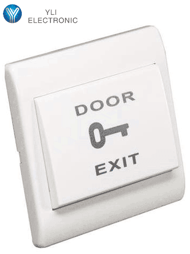 [73009] YLI PBK812 - Botón de Apertura de Plástico para Controles de Acceso / Función Normalmente Abierto / Compatible con caja MBB800BP