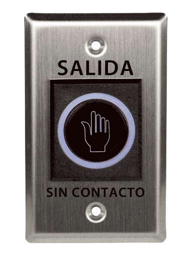 [77004] ZKTECO TLEB102 - Botón de Salida sin Contacto, Serie K11, Indicador LED, Acero Inoxidable, 12 VCC, Función NC/NO, Distancia de Detección hasta 10 cm