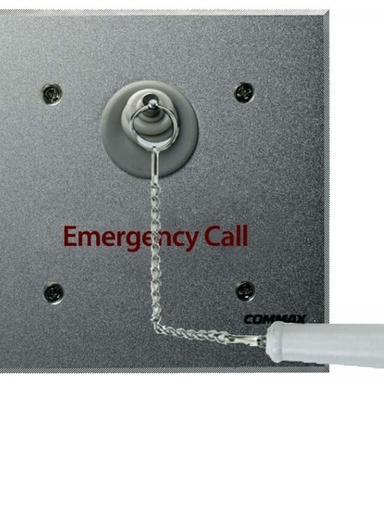 [29094] COMMAX ES420 - Botón de emergencia con cadena para sistema de llamado de enfermería / Uso en regaderas, con protección contra agua / Conexión con JNS4CS a 2 hilos / Activa luz de corredor