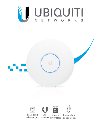 [80402] Access Point UniFi de largo alcance, Doble banda 802.11ac MIMO2X2 para interior, PoE 802.3af, soporta 250 clientes, hasta 867 Mbps