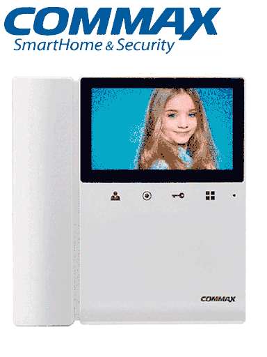 [cmx104061] COMMAX CDV43K2 - Monitor para videoportero a color de 4.3 pulgadas con función de apertura de puerta, compatible con soluciones residenciales y departamentales, conexión a 4 hilos, frente de calle compatible modelo DRC40K 