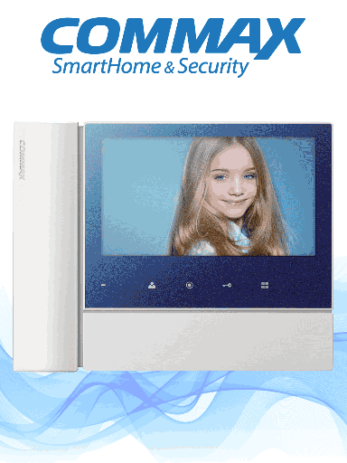 [cmx104062] COMMAX CDV70N2 - Monitor  para videoportero de 7 pulgadas con auricular, soporta hasta 2 frentes de calle con función de apertura de puerta/ Arma tu Kit con el frente de calle modelo DRC40K