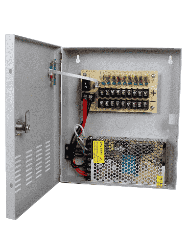 [TVN400025] SAXXON PSU1210D9 - Fuente de Poder de 12 vcd/ 10 Amperes/ Para 9 Camaras/ 1.1 Amper por Canal/ Protección contra Sobrecargas/ Certificación UL/ 