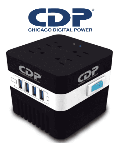 [CDP433017] CDP RU-AVR 604- Regulador de Voltaje/ Supresión de Picos/ 600VA/300W/ 4 Puertos USB para Carga de 2.1A Max/ 4 Salidas Reguladas/ Indicadores Led/ Diseño Compacto