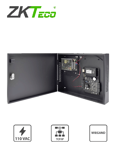 [ZTA065002] ZKTECO C3100B - Control de Acceso Profesional para 1 Puerta / Gabinete y Fuente / Sin Biometría / Fácil Administración con Software ZKAccess 3.5