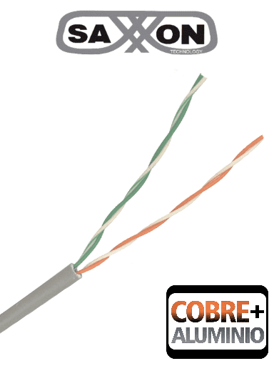 [TVD119059] SAXXON OCAT3CCA - Bobina de Cable UTP Cat3/ 305 Metros/ CCA/ Color Gris/ Uso Interior/ 2 Pares/ Para Usos Multiples/ 