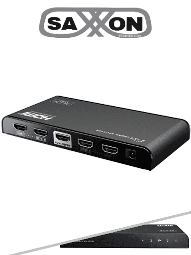 [TVM017012] SAXXON LKV314V20- Divisor de Video HDMI/ 1 Entrada y 4 Salidas/ Soporta Resoluciones de Hasta 4k & 2k @ 60Hz/ Compatible con HDMI2.0 y HDCP2.0/ Soporta HDMI 3D