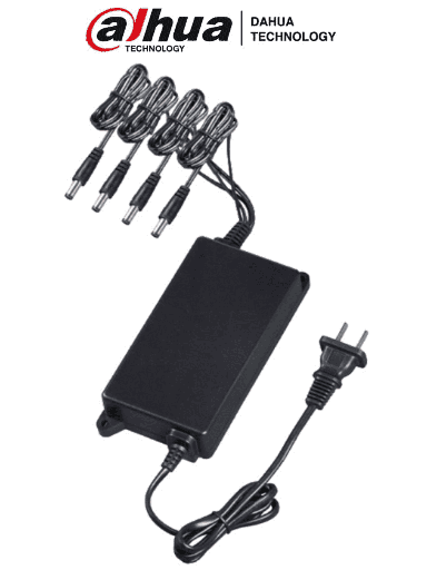 [TVN083047] DAHUA PFM322 - Fuente de Poder Regulada de 12 Vcc 2.8 Amperes/ 4 Canales/ 0.7 Amper por Canal/ Protección de Temperatura/ Color Negro/ 