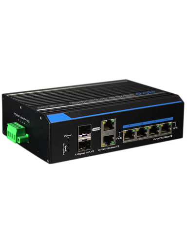 [UGC182012] UTEPO UTP7204GEHPOE - Switch  Gigabit industrial high  PoE 4 puertos / 802.3 AF /  802.3at / 2 Puertos combo UPLINK  Gigabit / Hasta 60W por puerto / 120W Totales/ Din Riel 