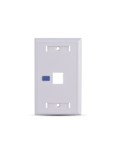 [TCE339083] SAXXON A1751E - Placa de pared / Vertical / 1 Puerto tipo keystone / Color blanco / Con etiquetas