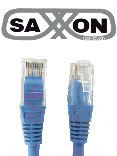 [TCE119010] SAXXON P5E1UA - Cable patch cord UTP 1 metro / CAT 5E / Color azul