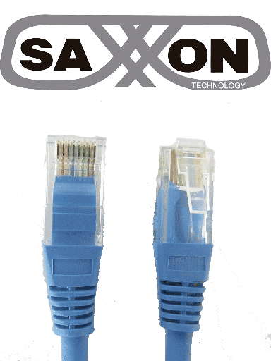 [TCE119014] SAXXON P5E2UA - Cable patch cord UTP 2 metros / CAT 5E / Color azul