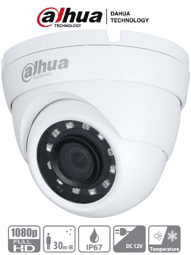 [DAH3970019] DAHUA HAC-HDW1200MN-0280B - Camara Domo 1080p/ Metálica/ Lente de 2.8mm/  101 Grados de Apertura/ Ir de 30 Metros/ IP67/ DWDR/ BLC/HLC/AGC/ Soporta HDCVI/TVI/AHD/CBVS/