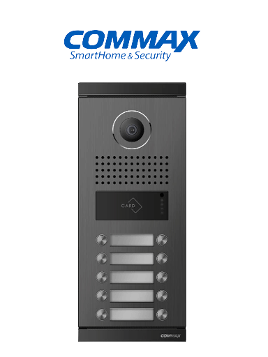[cmx1040119] COMMAX DRC10MLRF1 - Frente de calle para 10 apartamentos compatible con monitores  Commax, conexión directa a 4 hilos al monitor sin distribuidores, salidas NO y NC para apertura de puerta con tarjeta mifare o desde monitor