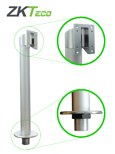 [ZKT5550012] ZKTECO KJZ03 - Soporte de Fijación para Equipos Visible Light / Linea SpeedFaceV5L, ProFaceX y FaceDepot7BL / Acero Inoxidable / Compatible con Nuevos Pedestales FMB03 y FMB01