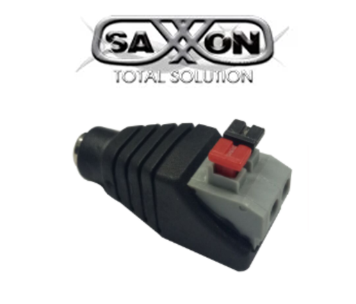 [TVN0810017] SAXXON PSUBR17H - Bolsa de 10 Adaptadores Hembra Tipo Jack Polarizado de 12 Vcc/ Terminales de Presion/ Facil Instalación/