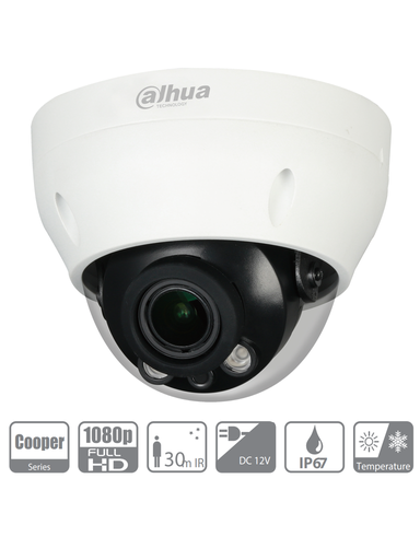 [DAH3970028] DAHUA HAC-D3A21N-VF - Cámara Domo Varifocal de 2 Megapixeles/ Lente de 2.7 a 12mm/ IR de 30 Mts/ IP67/ DWDR/ BLC/ HCL/