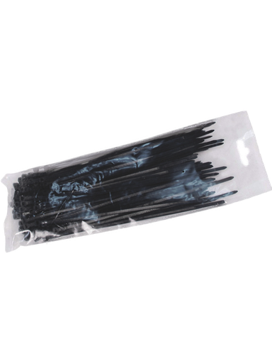 [TCE3350119] SAXXON CN25X100BK - Cincho sujetacable / 2.5  mm X 100  mm / Negro / Bolsa con 100 piezas / Nylon