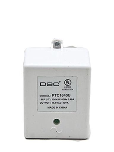 [DSC1220001] DSC PTC1640U - Transformador 16VCA / 40VA  #cer Fusible Interno para paneles y módulos de NEO, Power Series y Maxsys