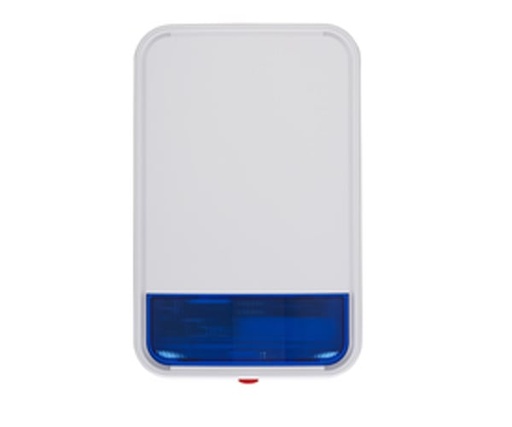 [DSC1220013] DSC PG9911BBATT -  Sirena con luz estroboscópica exterior 110 dB  c/batería Inalámbrica  Power G compatible con NEO, PRO, Qolsys e IoTega.