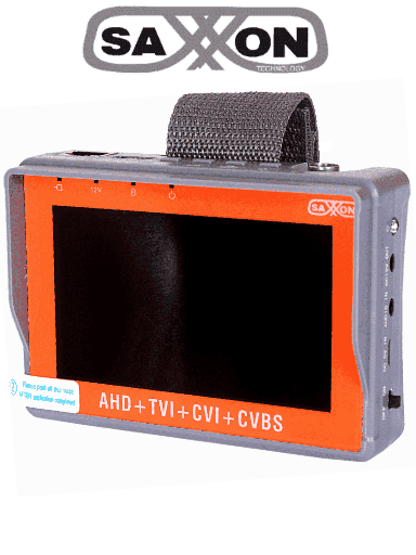 [SXN1660001] SAXXON TES07MC- Probador de Video de Pulsera con Pantalla de 4 Pulgadas/ Soporta Resolución de Hasta 4 Megapíxeles/ Soporta: HDCVI/TVI/AHD/ Salida de Energía de 12vdc para Alimentar Cámaras/ Soporta Control por Coaxial/  Lampara Led/ 
