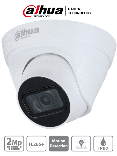 [DHT0030007] DAHUA IPC-HDW1230T1-S4 - Cámara IP Domo de 2 Megapixeles/ H.265+/ 105 Grados de Apertura/ Lente de 2.8mm/ IR de 30 Mts/ IP67/ DWDR/ 3D DNR/ HLC/