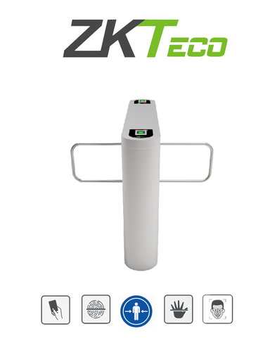 [ZKT0920006] ZKTECO PROENTRANCE SB02FP - Barrera Peatonal Central Bidireccional de Acero Inox / Alto Flujo / 30 personas por Min / Compatible con ZKT0920005 / Incluye 2 lectores de Huella FR1500 + panel inBio206Pro / Requiere Licencia / 01 pz en IZTACALCO