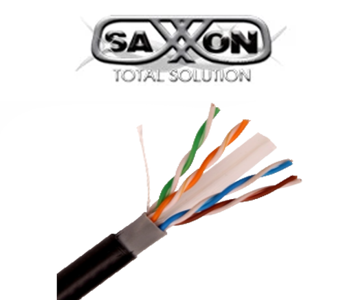 [SXN1570005] SAXXON OUTPCAT6CCAEXT- Cable UTP CCA de 305M/ Categoria 6/ Exterior/ Doble forro/ Color negro