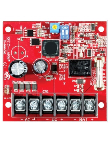 [SEC1220003] SECO-LARM ST24063AQ - Fuente de Poder con Cargador Bateria 2.5 amp 6/12/24 VCD