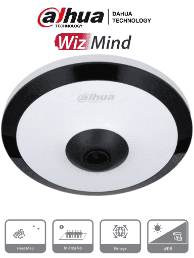 [DHT0080002] DAHUA IPC-EW5541N-AS - Cámara IP FishEye de 5 Megapíxeles/ WinzMind/ IR de 10 Mts/ H.265+/ PoE/ WDR Real/ Micrófono Integrado/ Heat Map/ Detección Inteligente/ Ranura para MicroSD/ E&S de Alarma/ E&S de Audio/ 3D DNR, HLC, BLC/ Interior