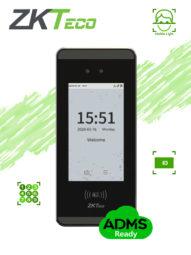 [ZKT0810028]  ZKTECO MINIACPLUS - Control de Acceso y Asistencia Facial Visible Light  / 3000 Rostros / 3000 Tarjetas  ID 125KHz / 150,000 Eventos /ADMS / Bio Time Pro Gratis para 2 relojes y 200 empleados 