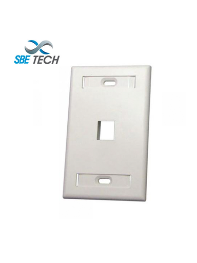 [SBT1630001] SBETECH SBE-2517-1P-WT - Placa de pared de 1 puerto color blanco