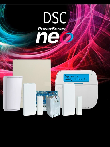 [DSC2480034] DSC NEO-RF-LCD-SB - Paquete NEO con 32 Zonas/ Panel HS2032/ Teclado Alfanumérico  HS2LCDRF9 N / Gabinete GMX003 / 2 Contactos Inalámbricos PG9303 / 1 Detector de Movimiento PG9914 / Transformador/Sin Batería/ #LosPrincipales #PLANDEBENEFICIOS #PKT