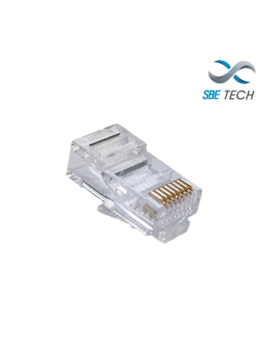 [SBT1610004] SBETECH 24018P8C - Plug RJ45 8 posiciones 50 micras de Oro CAT5e (50 pza)